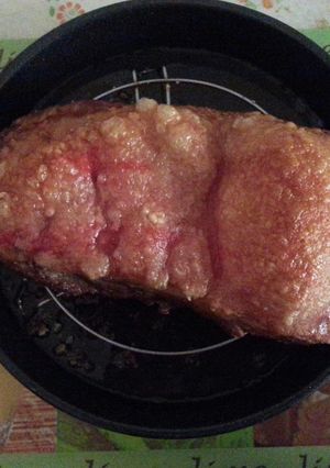 A picture of Roasted Pork Belly. Crispy on the skin..