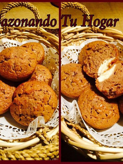 Una foto de Muffin's de zanahoria rellenos de queso crema💖