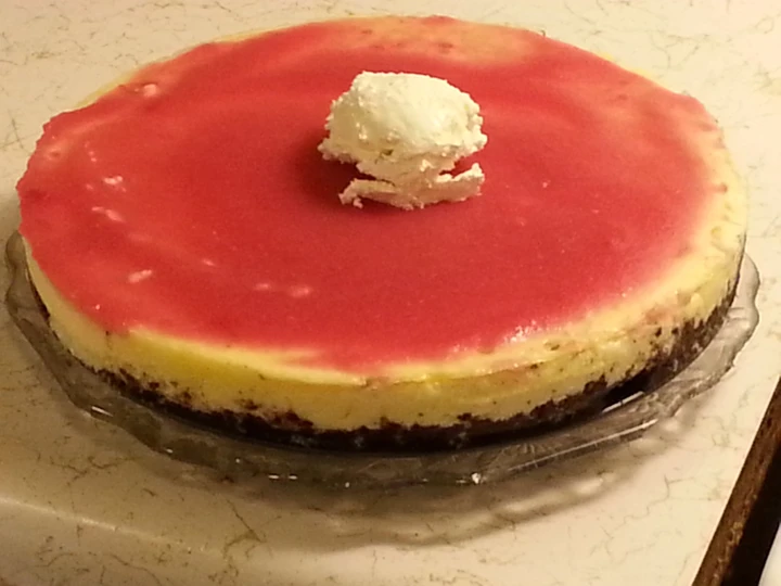 Easy Steps Make|Recipe} Carla halls  BUTTERMILK CHEESECAKE WITH A RHUBARB GLAZE the Drool, Tasty