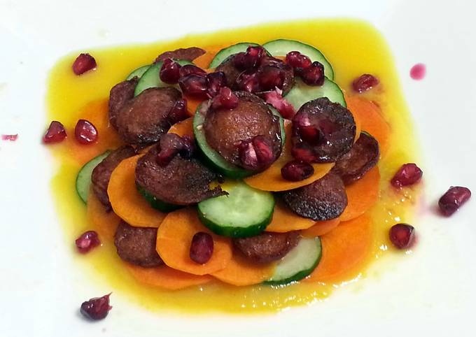Steps to Prepare Any-night-of-the-week Italian Sausage Salad  With Pomegranate