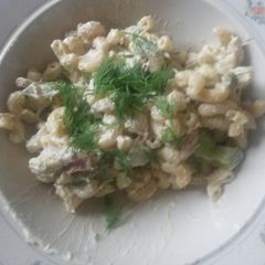 Creamy avocado and lime pasta salad A picture of Creamy avocado and lime pasta salad.