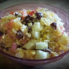 A picture of Greek Spaghetti Squash Salad.