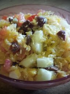 A picture of Greek Spaghetti Squash Salad.