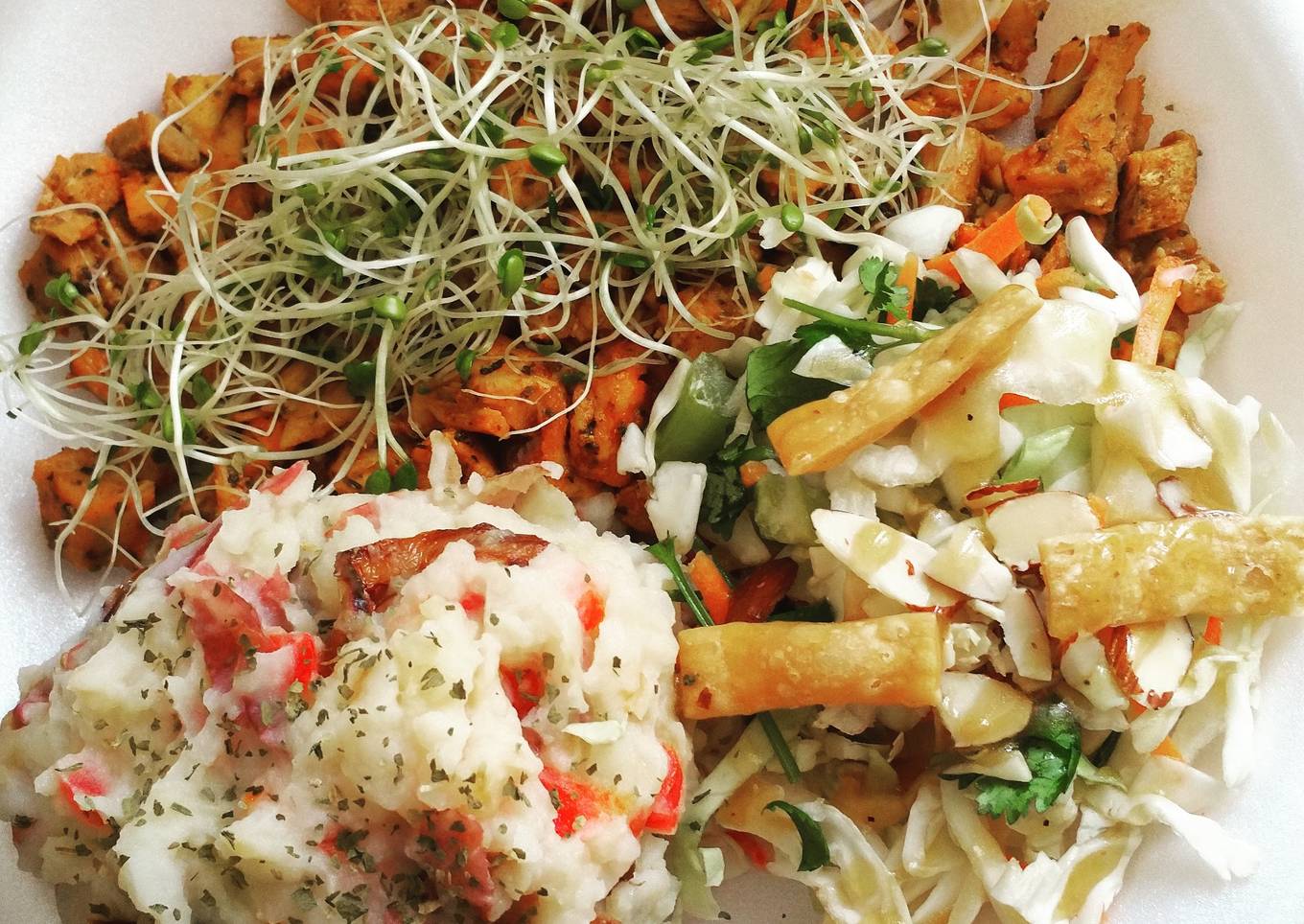 Serve with red mashed potatoes