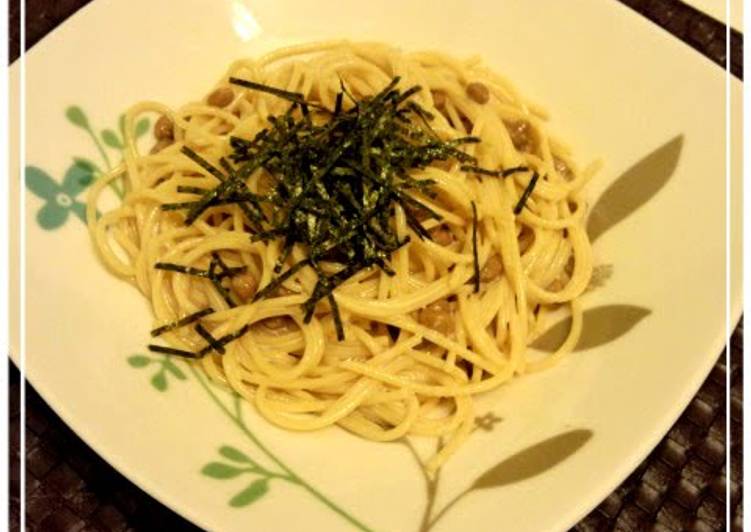 Recipe of Favorite Natto-Mayo Spaghetti