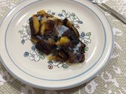 Una foto de postre sin horno con lechera y platano