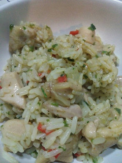 Una foto de Guiso de arroz con pollo