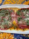 Beef Carpaccio with Cilantro and Parmesan