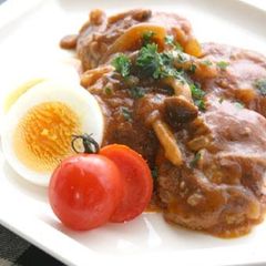 A picture of Stewed Hamburger Steak.