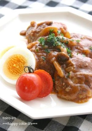 A picture of Stewed Hamburger Steak.