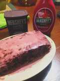 Choco-Berry Moist Cake With Strawberry Sauce