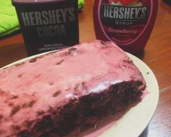 Fresh, Make Recipe ChocoBerry Moist Cake With Strawberry Sauce Delicious