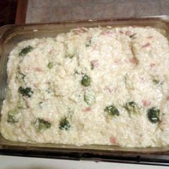 A picture of ham and rice casserole.
