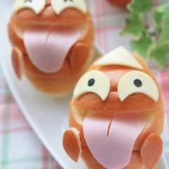 A picture of Halloween Ghost Sandwiches.