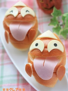 A picture of Halloween Ghost Sandwiches.
