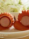 Wiener Sausage Snails For Lunchboxes
