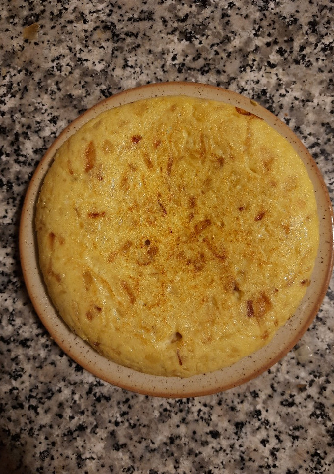 Una foto de Tortilla de patata con la freidora de aire caliente