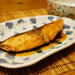 A picture of Amberjack Teriyaki in a Frying Pan.