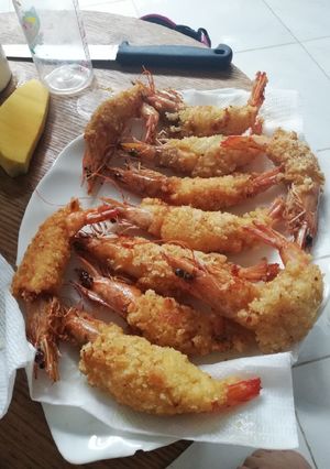 Hình của món Tôm lăn bột chiên xù.
