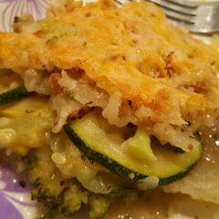 A picture of Potatoe and Squash Casserole.