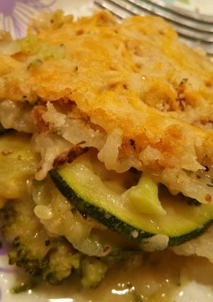 A picture of Potatoe and Squash Casserole.