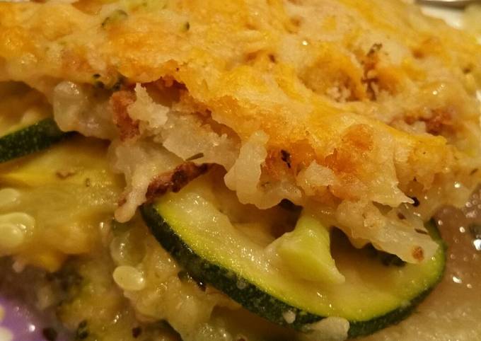 Steps to Make Homemade Potatoe and Squash Casserole