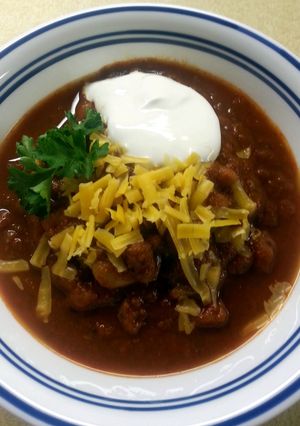 A picture of Sam's Chicken Chili.