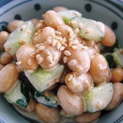 A picture of Boiled Soybean Salad with Miso-Mayo Sauce.