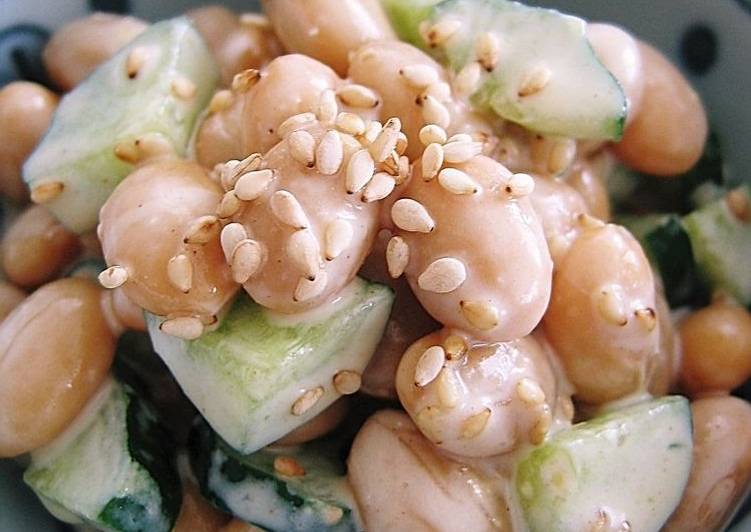 Simple Way to Prepare Perfect Boiled Soybean Salad with Miso-Mayo Sauce