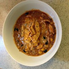 A picture of Chicken Enchilada Soup.