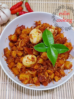 Foto resep Kentang balado teri medan+telur puyuh