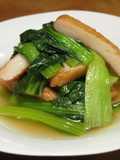 Simmered Komatsuna Greens and Satsuma-Age