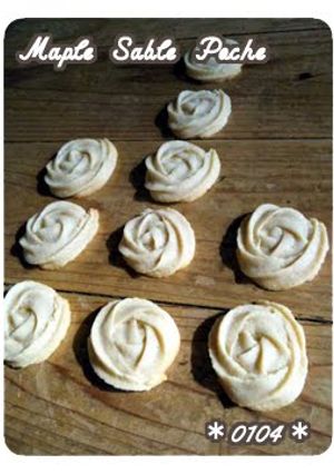A picture of Maple Sablé Poche - Maple Flavored Vegetarian Cookies.