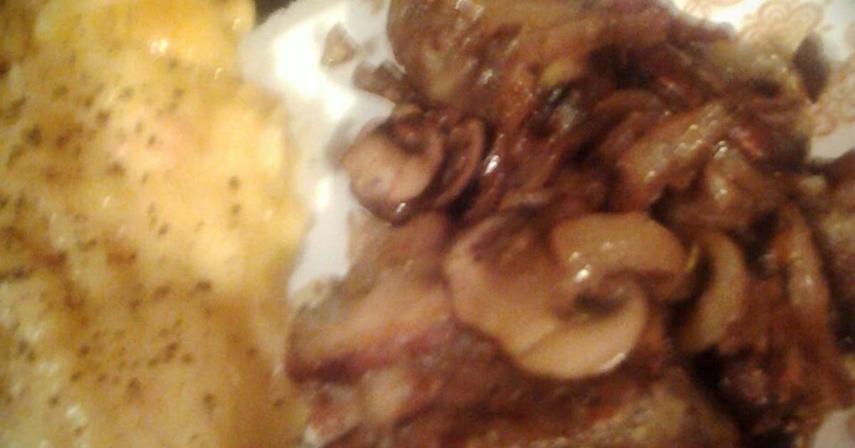 Smothered Chicken breast with onions and mushrooms & provolone cheese