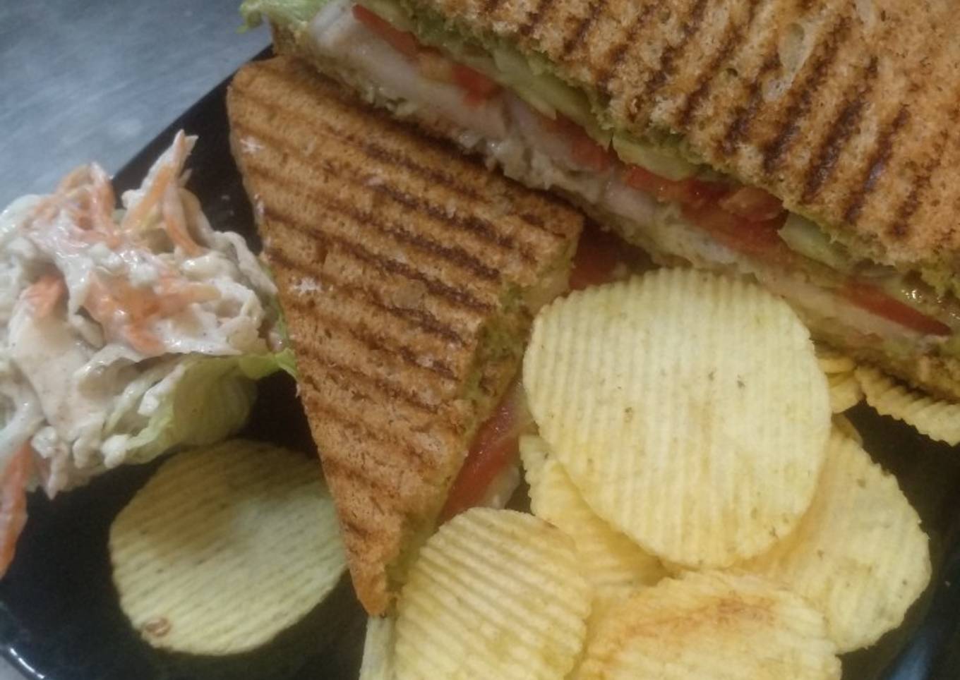 Steps to Make Speedy Veg Grilled Sandwich