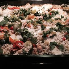A picture of 5 Pepper Chicken And Rice Casserole.