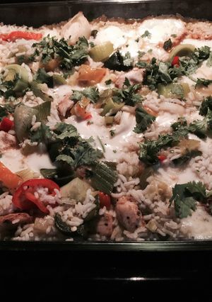 A picture of 5 Pepper Chicken And Rice Casserole.