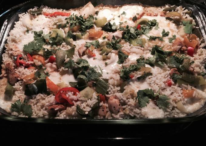 Steps to Prepare Super Quick Homemade 5 Pepper Chicken And Rice Casserole