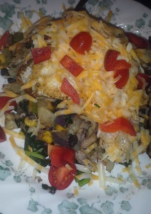 A picture of Kale Veggie Breakfast "Omelet".