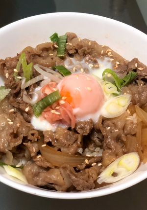 Foto resep Gyudon (beef bowl) with onsen tamago
