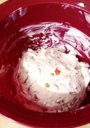 A picture of Green Olive Veggie Dip/Spread.