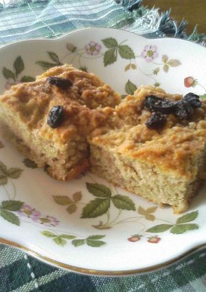 A picture of Banana Cake without Eggs, Butter, or Milk.