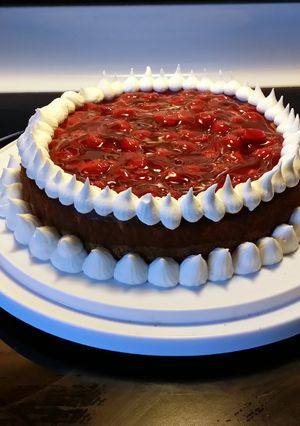 A picture of Cherry cheesecake.