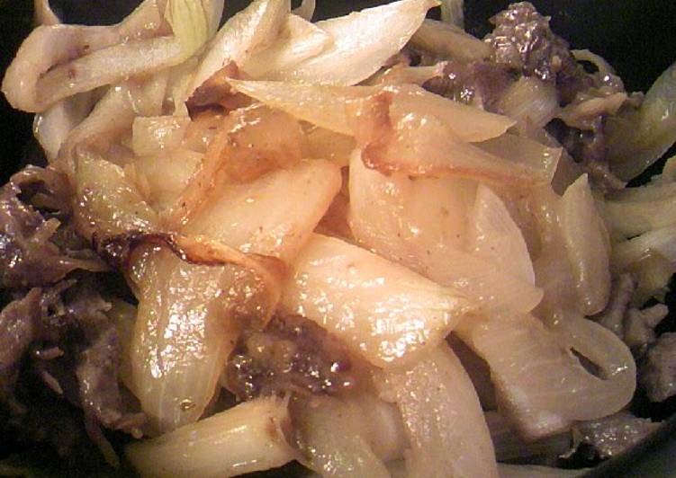 Teach Your Children To Sliced Beef and Onions in Butter-Soy Sauce