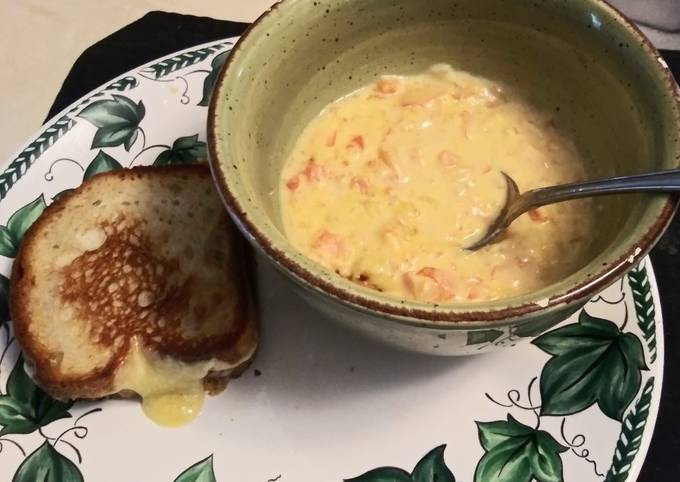 Cheesey Veggie Soup from a Mix