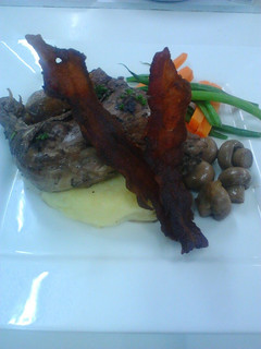 A picture of Pan -Grilled beef tenderloin.