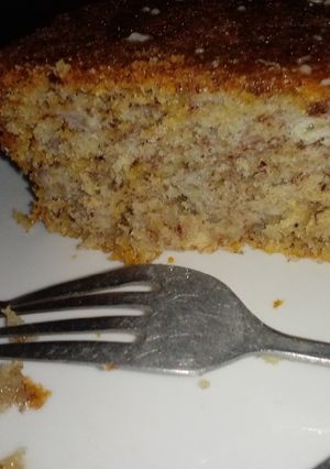 A picture of Egg less banana cake.