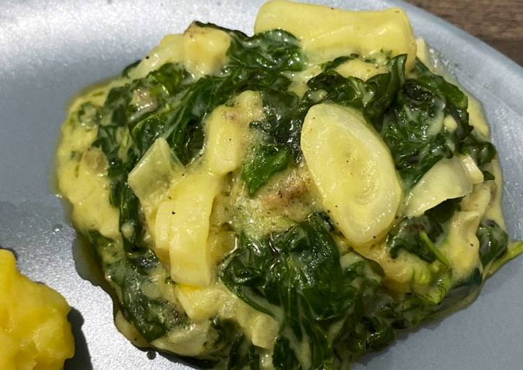Resep Creamy Spinach with Onion yang Enak Banget