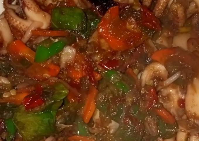 Cumi tumis sambal ijo ala mama arfhy