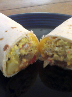 A picture of Chicken and Potato Breakfast Burritos.